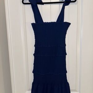 Altar’d State Navy Blue Tiered Dress